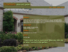 Tablet Screenshot of cristinas-stoneandgarden.com